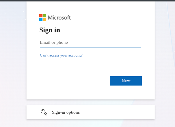 Microsoft sign in